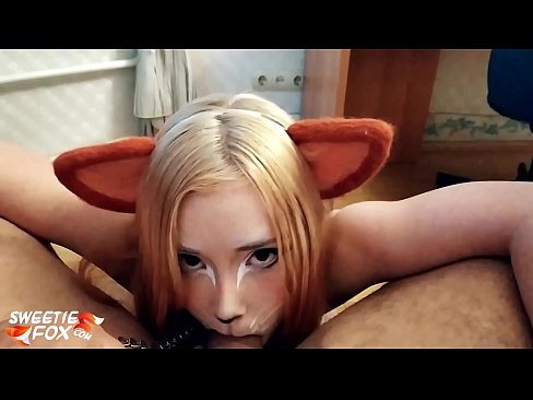 ❤️ Kitsune gbe dick ati pẹlu ni ẹnu rẹ ☑  Ibalopo